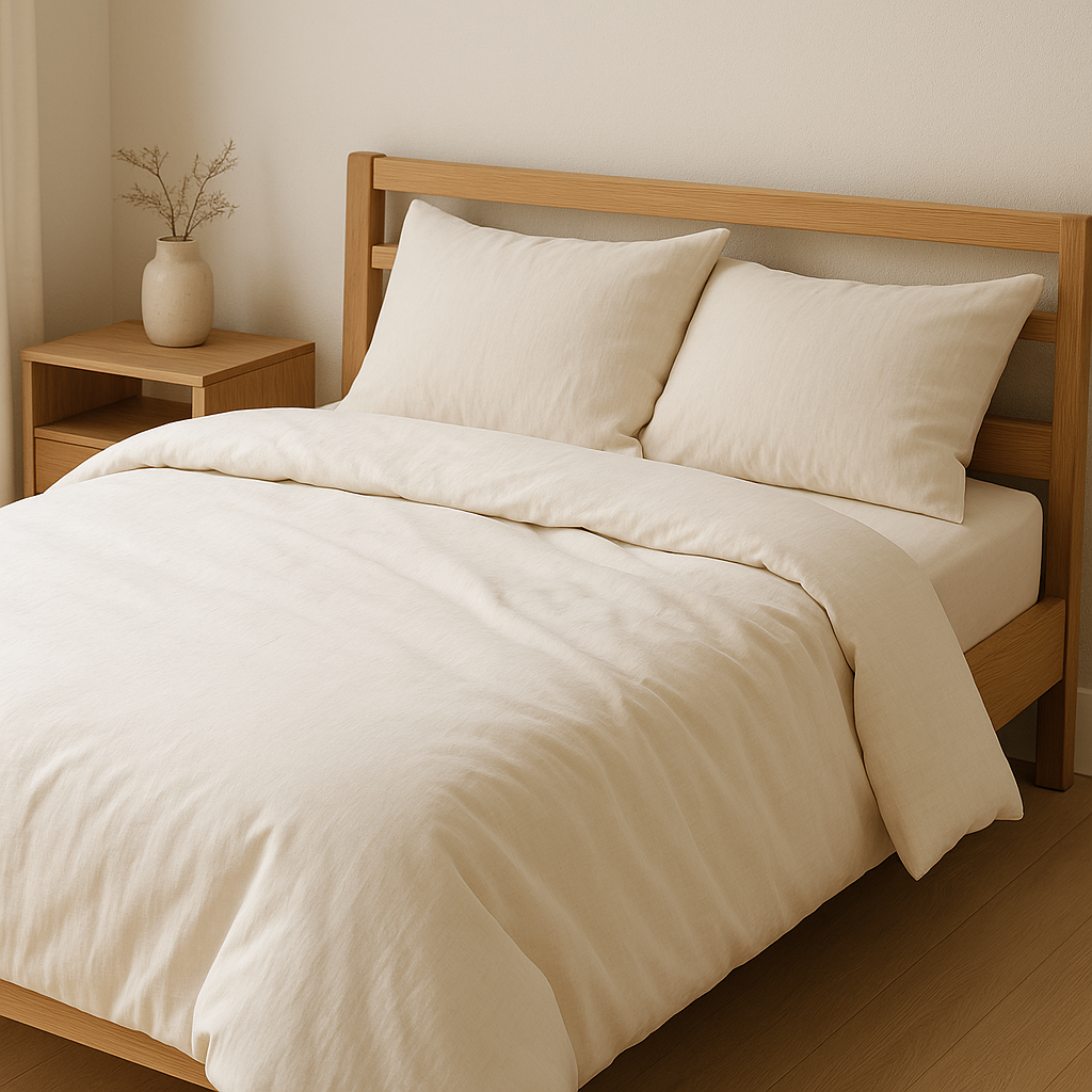 Photo of rows of books in a library with marble busts.